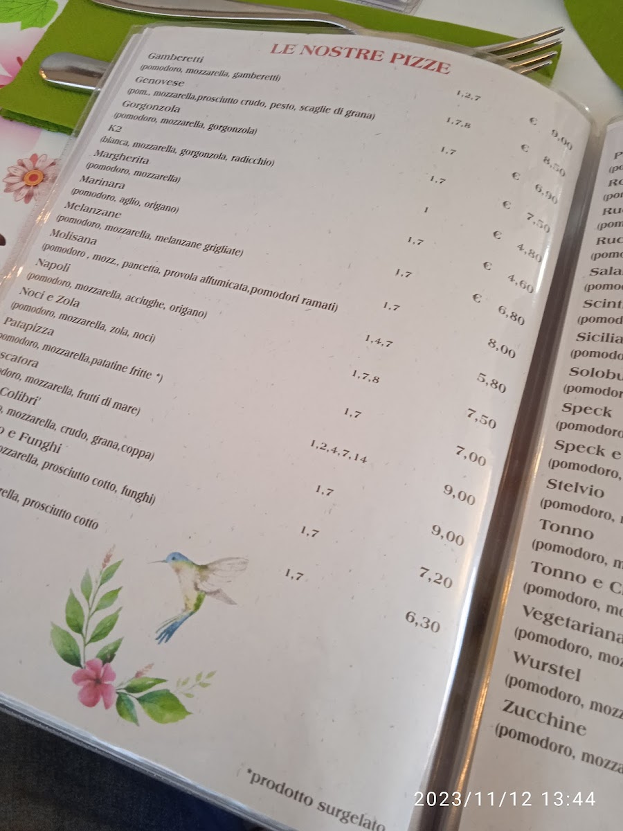 Menu Pizzeria Colibrì-8