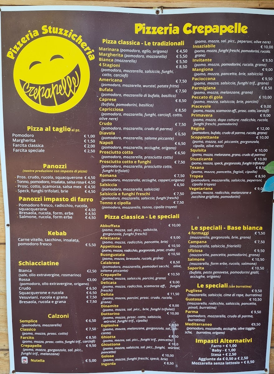 Menu Pizzeria Crepapelle-1