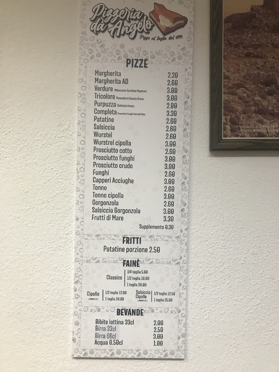 Menu Pizzeria Da Angelo-1