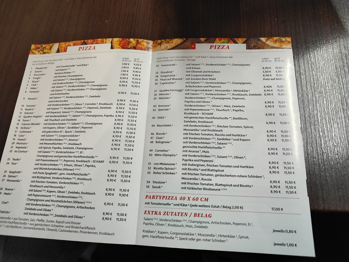 Menu Pizzeria Da Clarissa-1