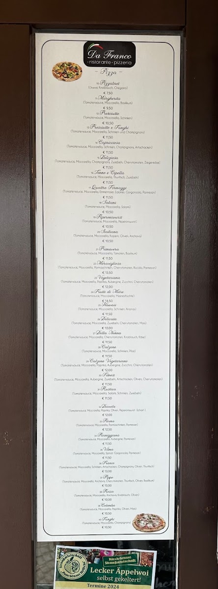 Menu Pizzeria Da Franco-2