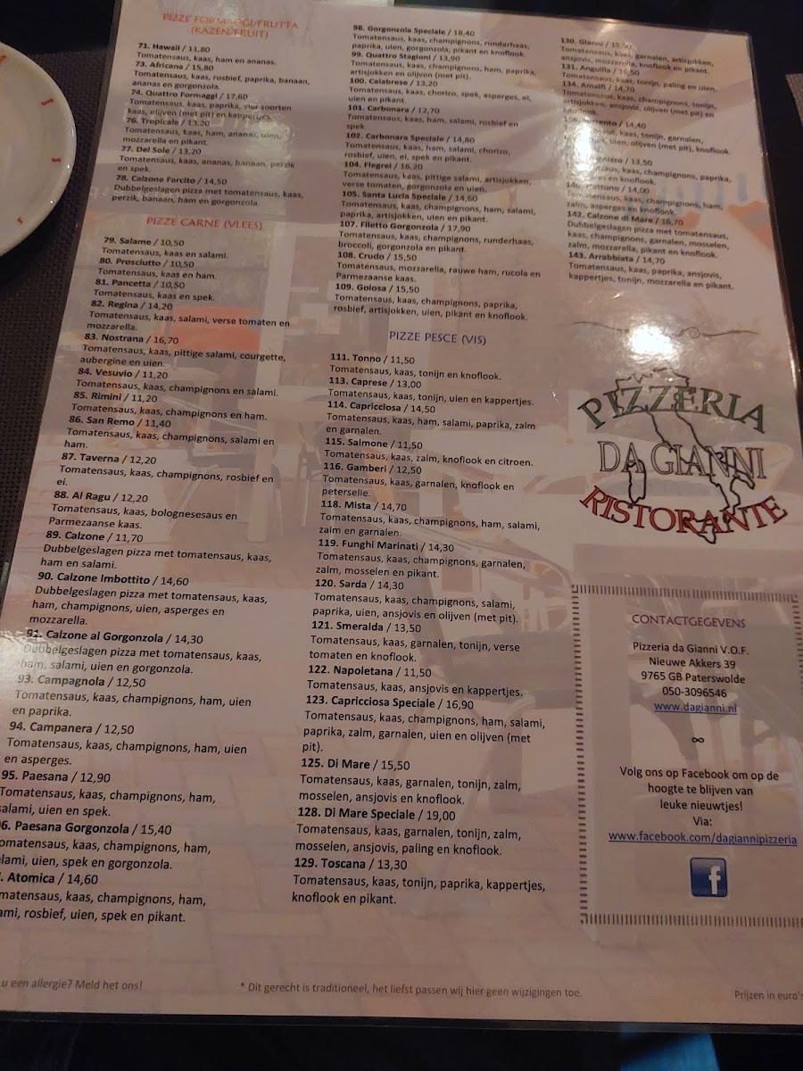 Menu Pizzeria Da Gianni-1