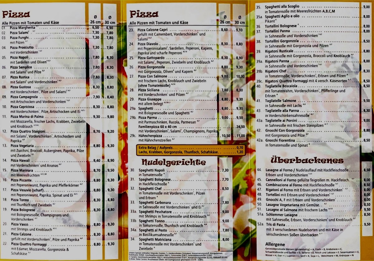Menu Pizzeria Da Giuseppe-1