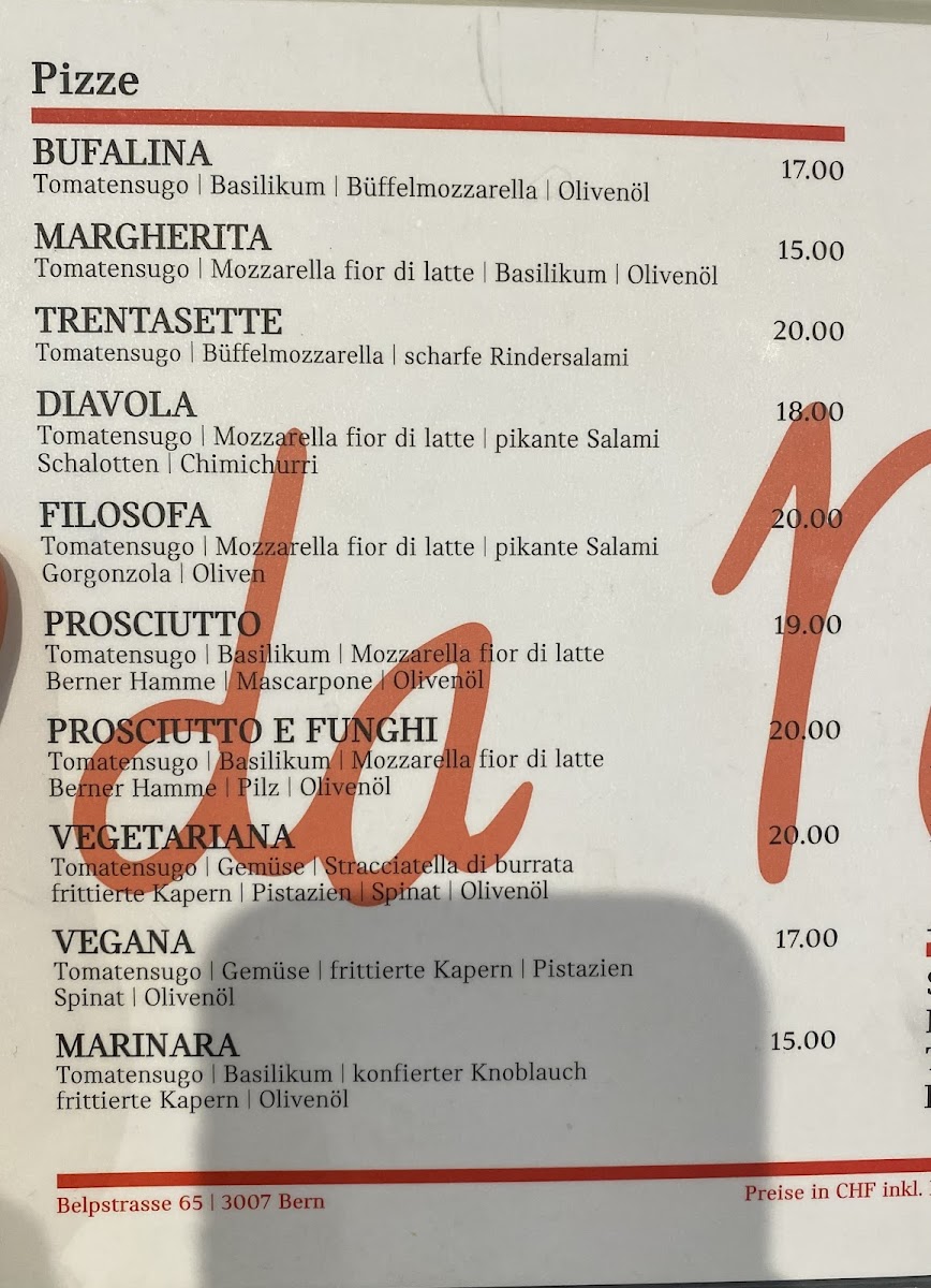 Menu Pizzeria Da Nino-1