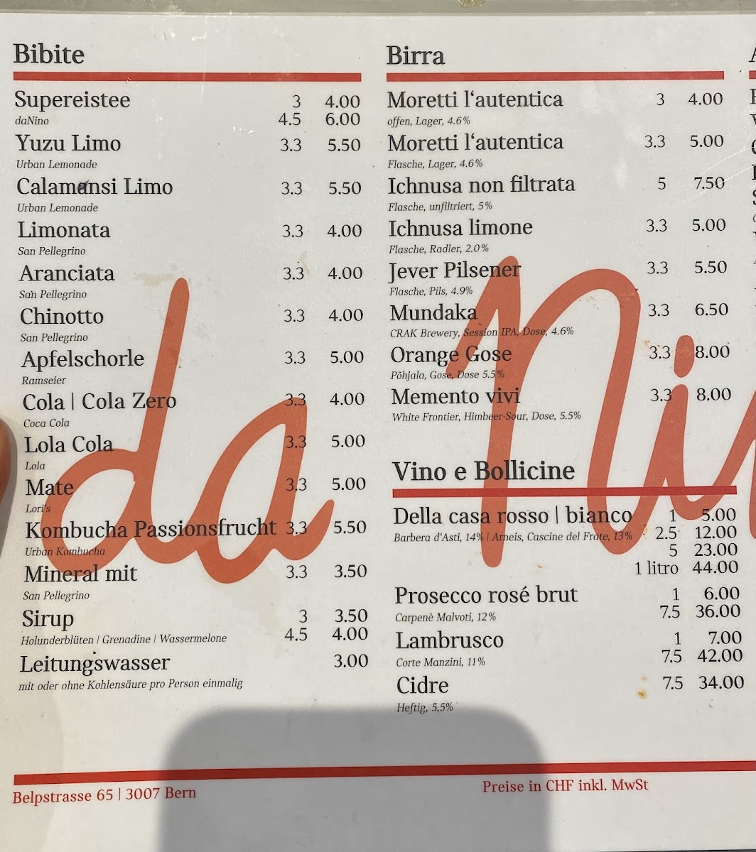 Menu Pizzeria Da Nino-2