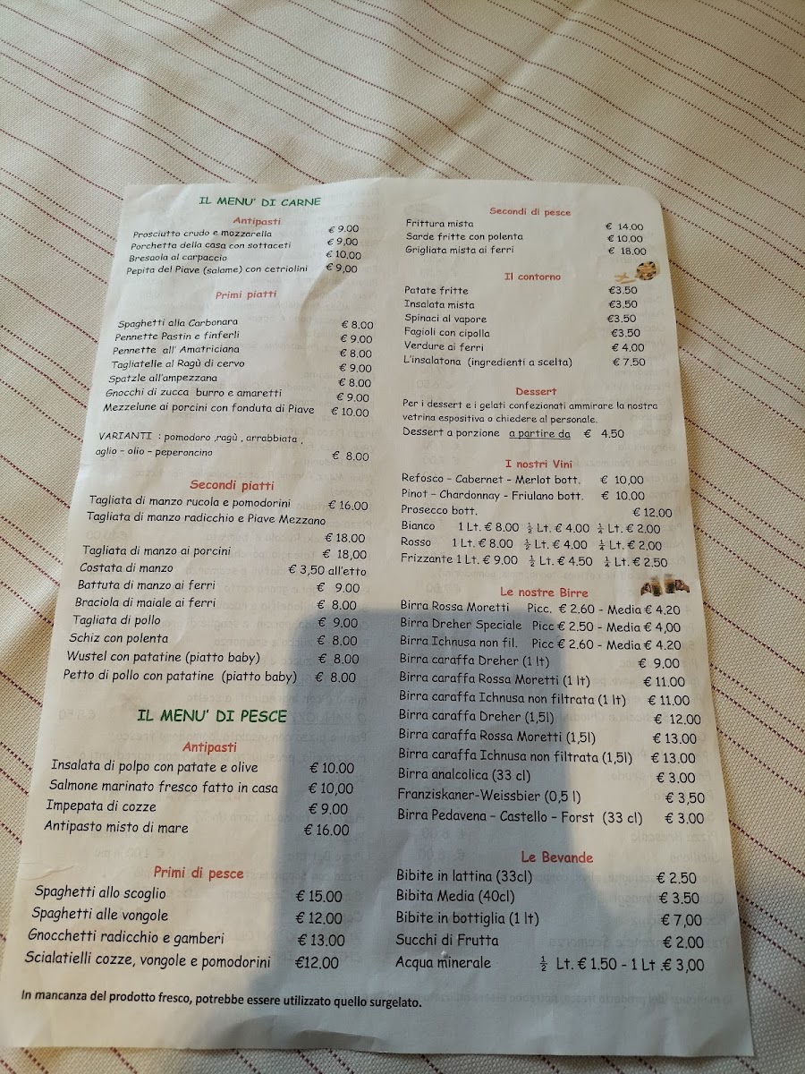 Menu Pizzeria Da Rosario Ristorante Bar Locazione Turistica-6