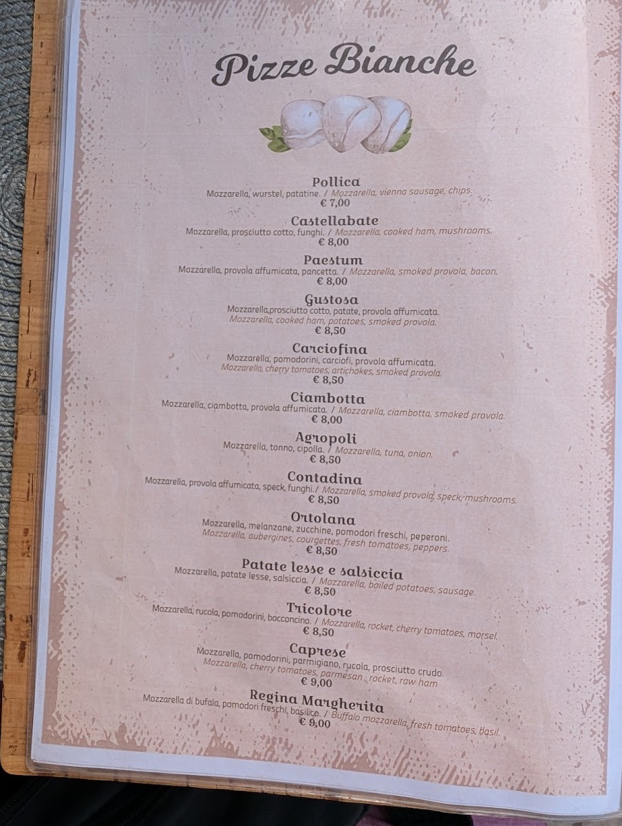 Menu Pizzeria Dal Cilentano-1