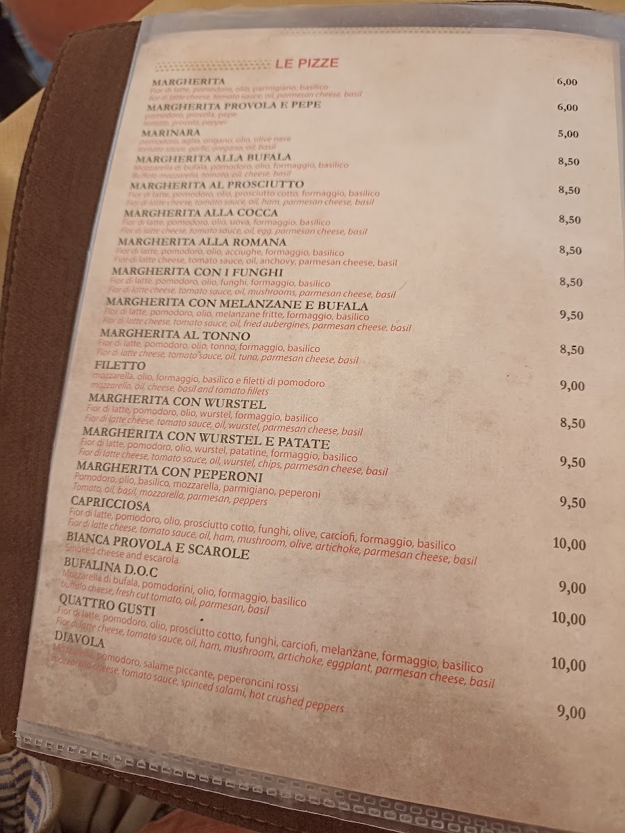 Menu Pizzeria Dal Presidente - Sede Storica-2