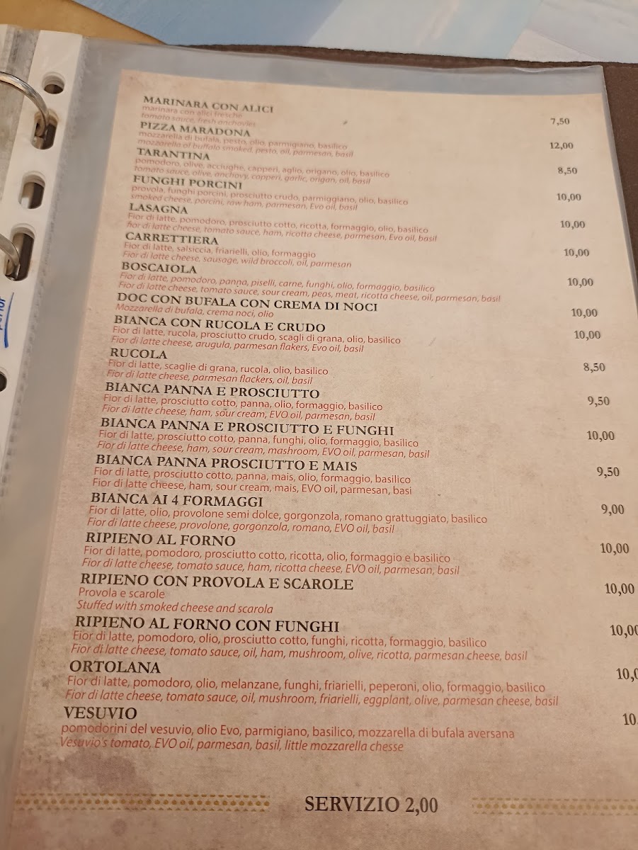 Menu Pizzeria Dal Presidente - Sede Storica-4
