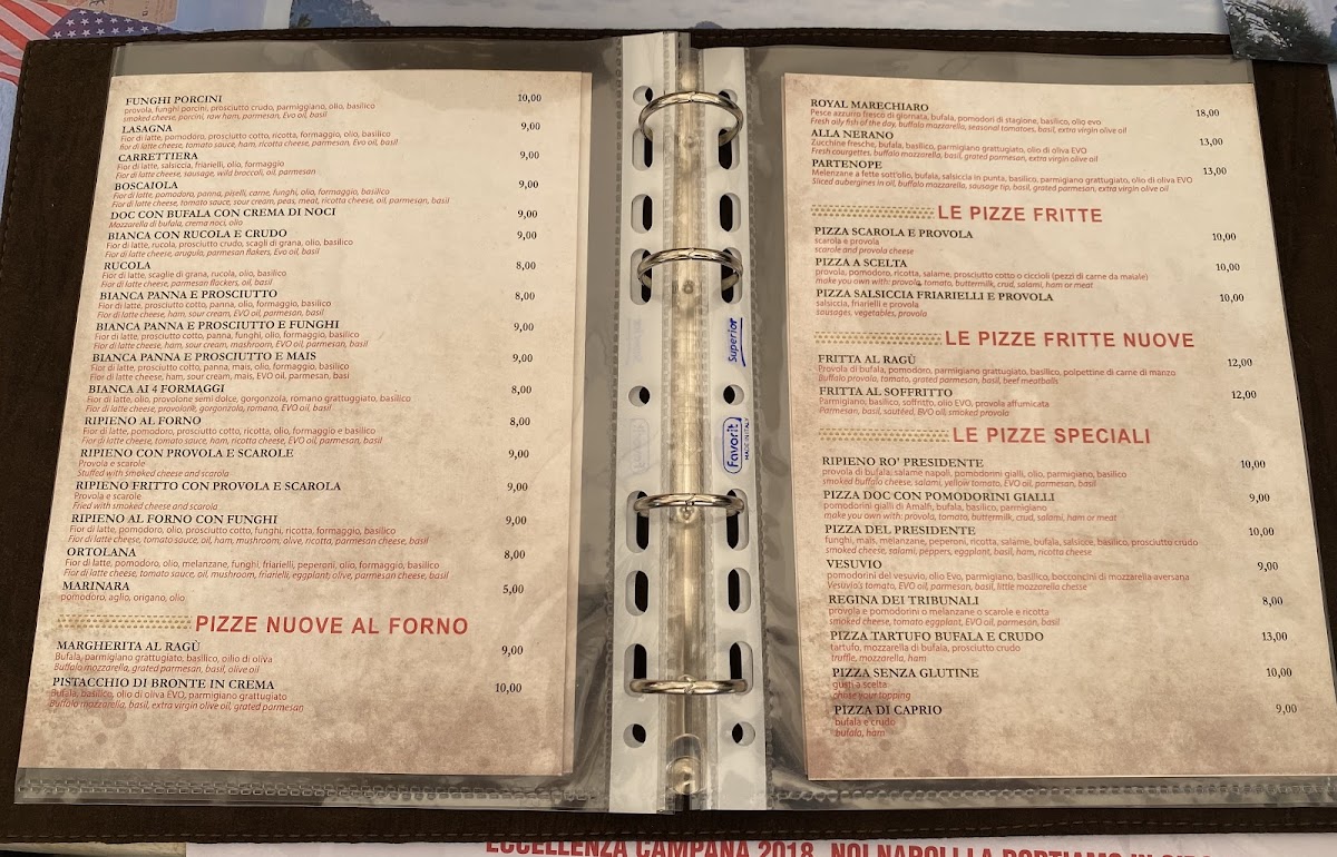 Menu Pizzeria Dal Presidente - Sede Storica-6