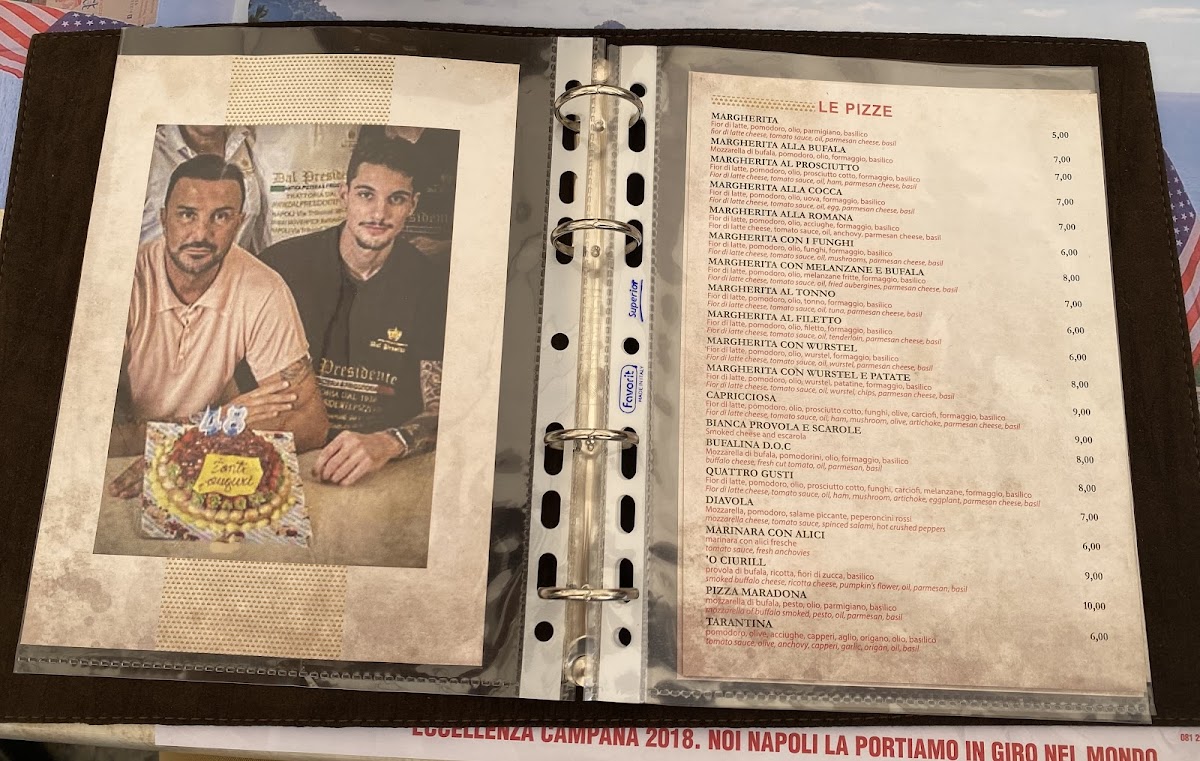 Menu Pizzeria Dal Presidente - Sede Storica-8