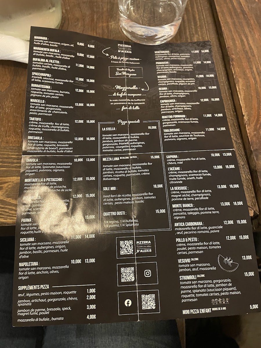 Menu Pizzeria D'alexis-1