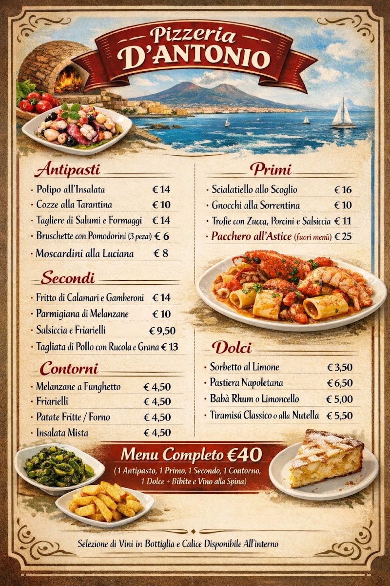 Menu Pizzeria D'antonio (Pizza Napoletana)-1