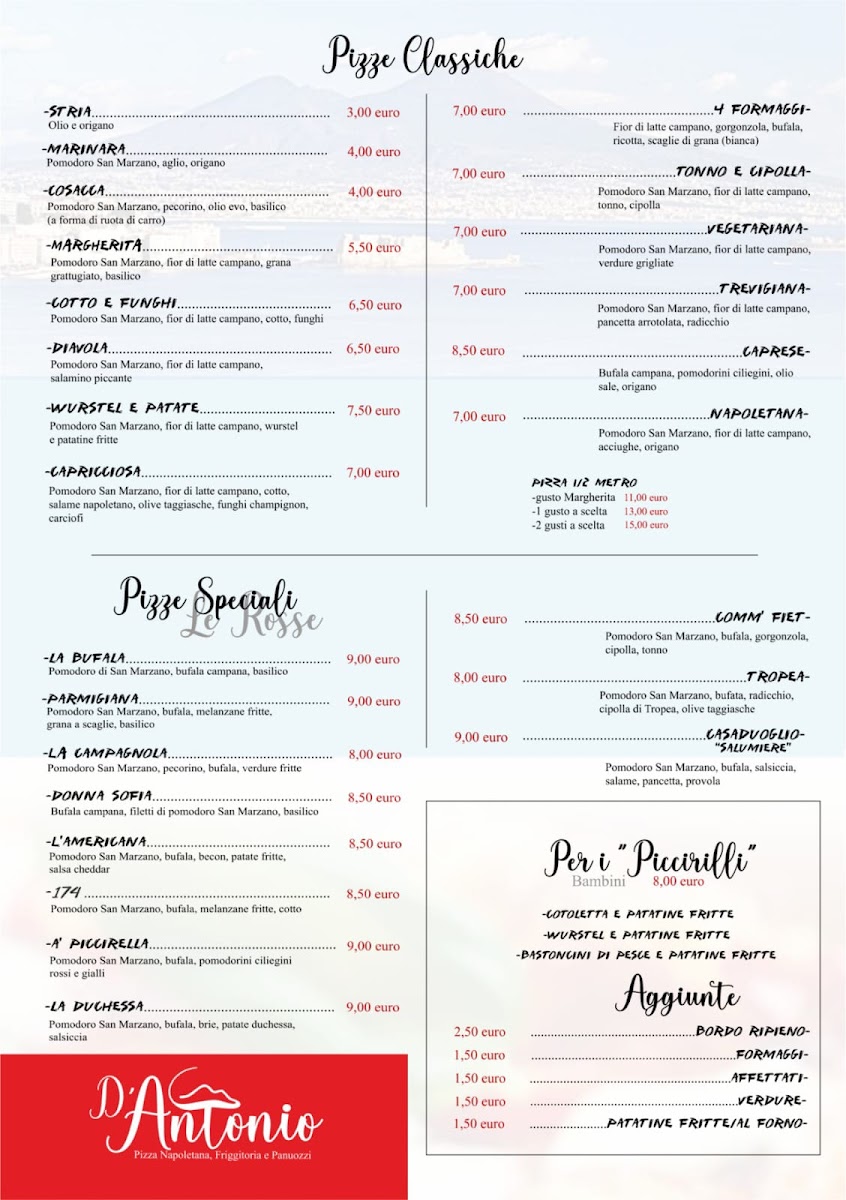 Menu Pizzeria D'antonio (Pizza Napoletana)-2