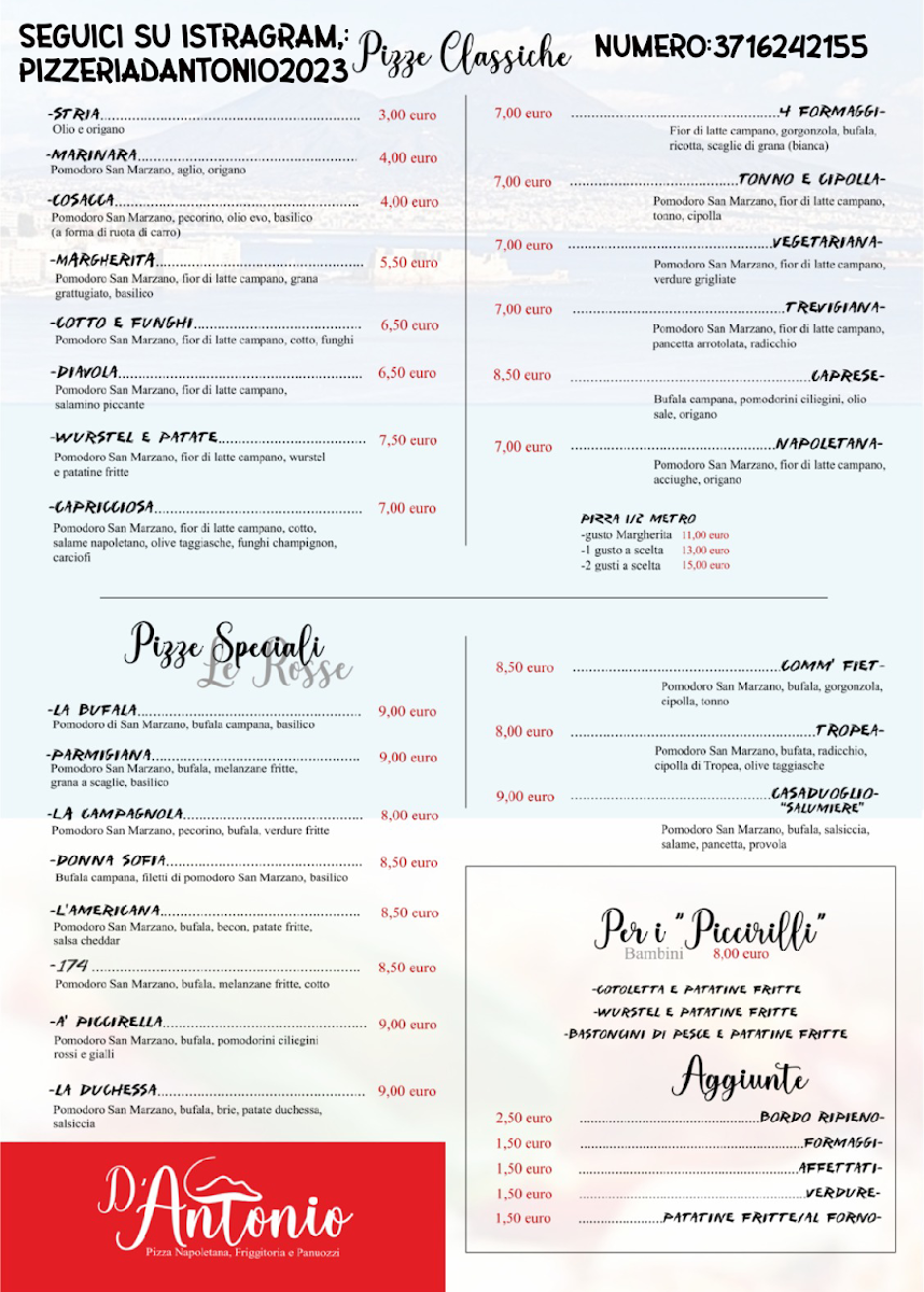 Menu Pizzeria D'antonio (Pizza Napoletana)-5