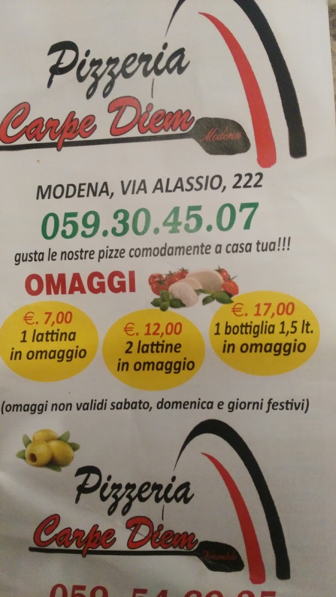 Menu Pizzeria D'asporto Carpe Diem-8