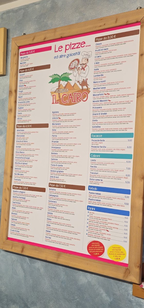 Menu Pizzeria D’Asporto Il Cairo-3