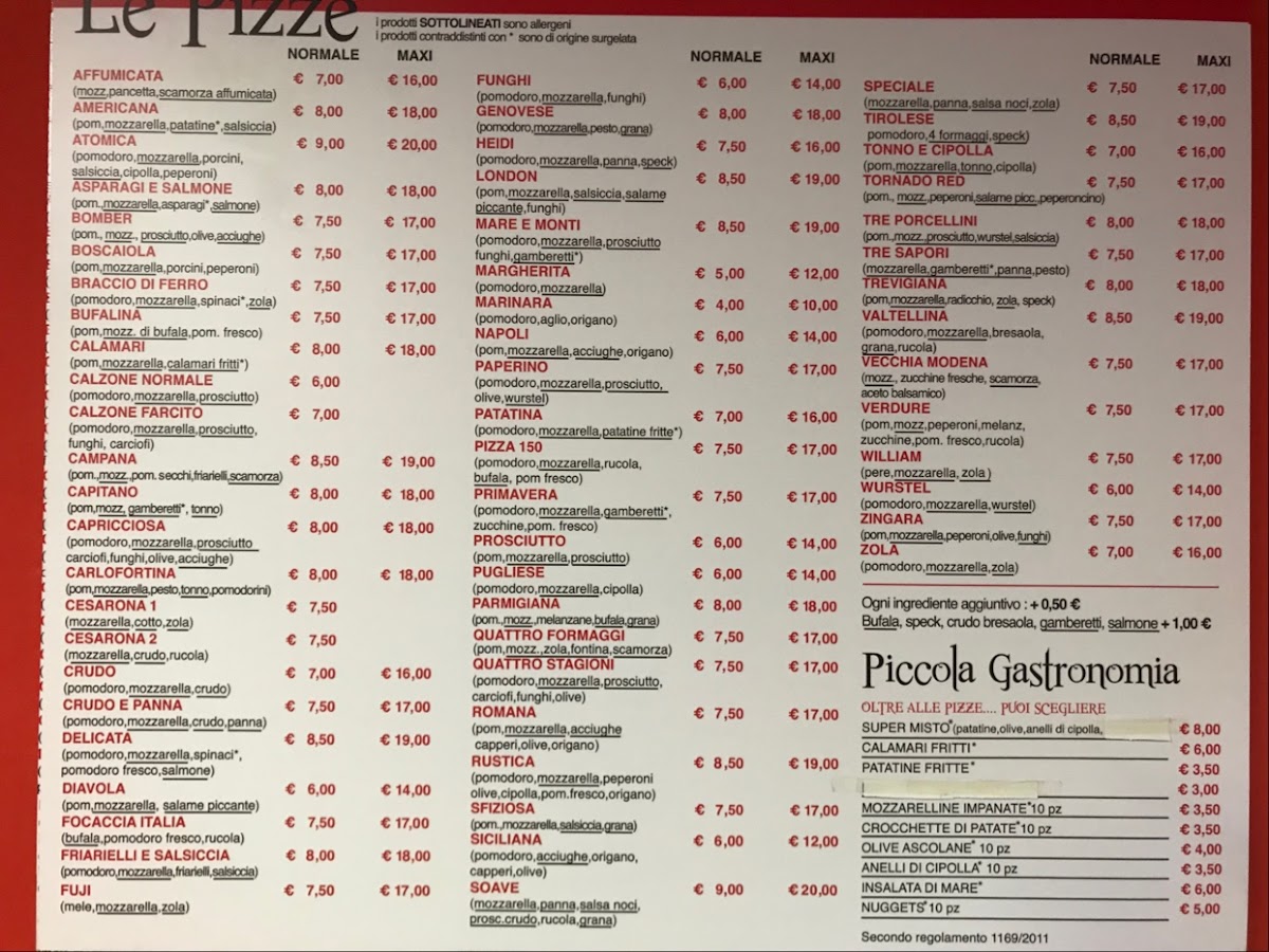 Menu Pizzeria D'asporto La Pizza Nel Cuore-4