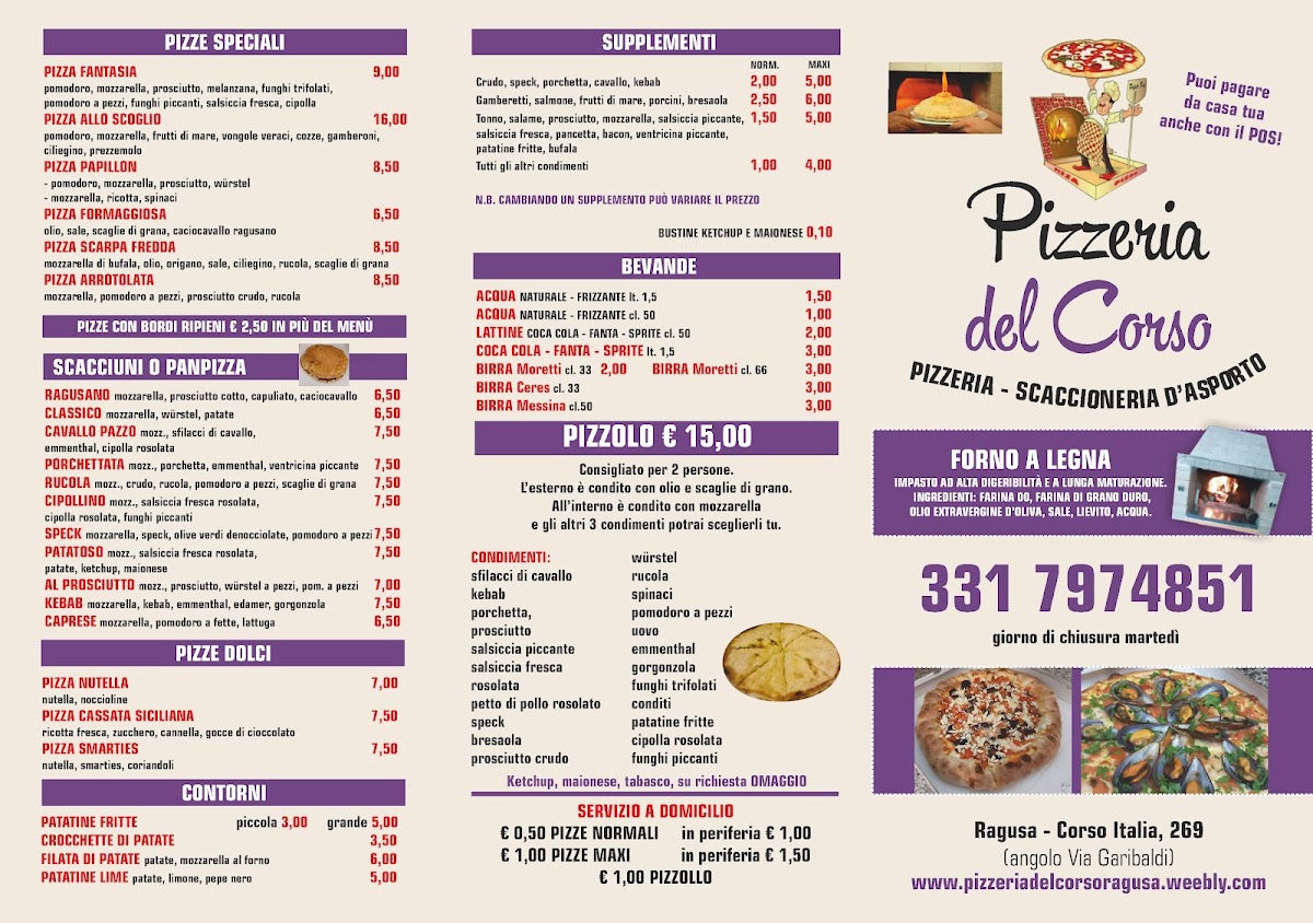 Menu Pizzeria Del Corso Ragusa-1