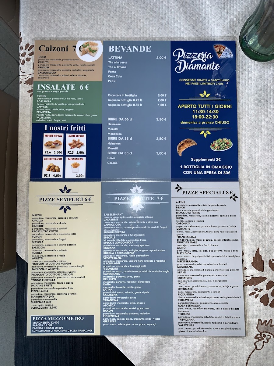 Menu Pizzeria Diamante Ristorante-1