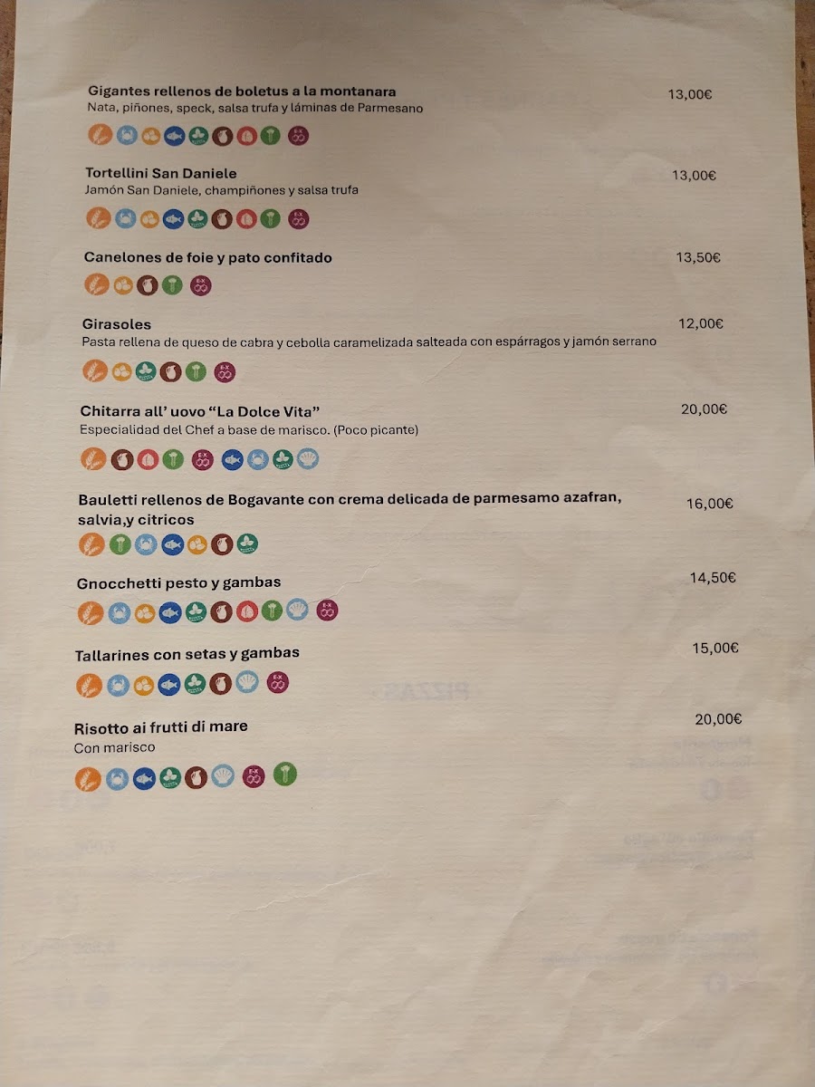 Menu Pizzeria Dolce Vita-1