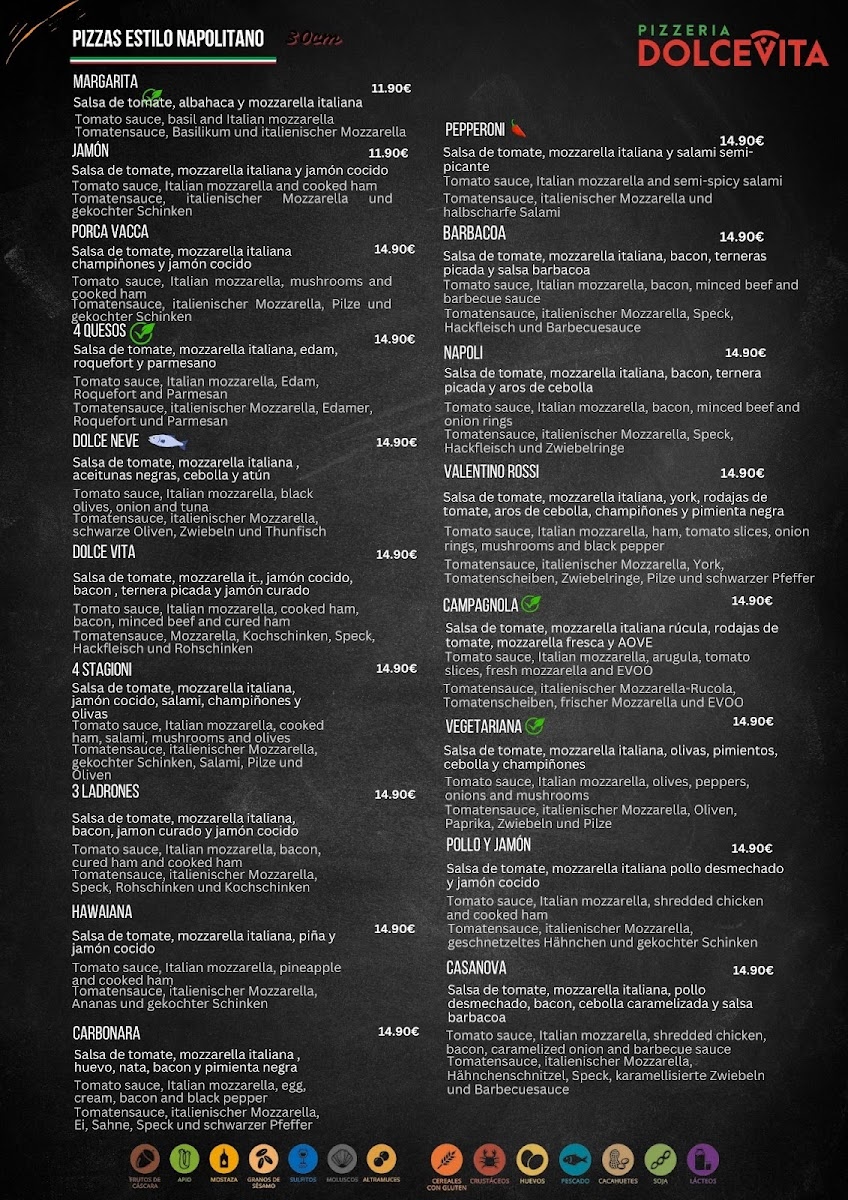 Menu Pizzeria Dolcevita-1