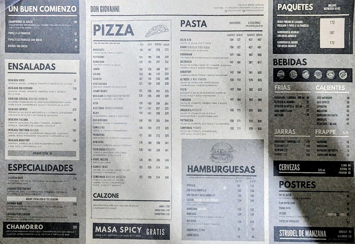 Menu Pizzeria Don Giovanni-1