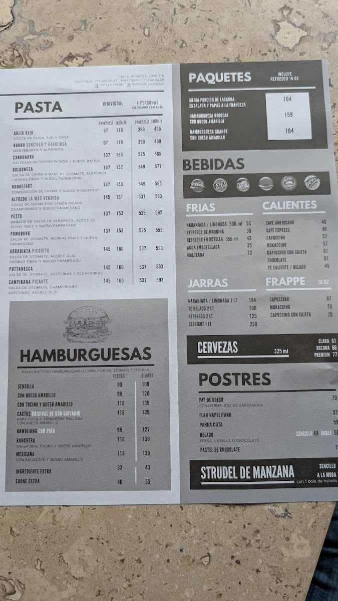Menu Pizzeria Don Giovanni-2