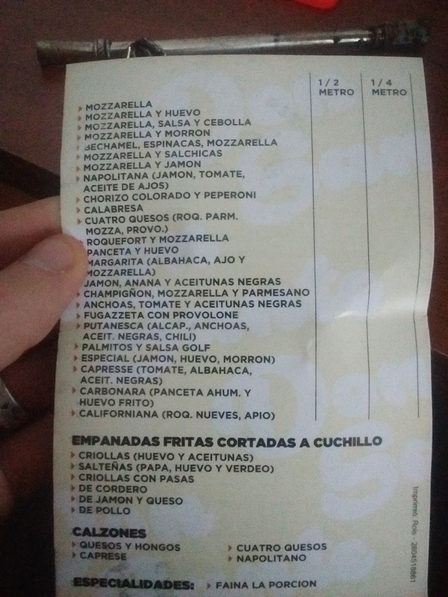 Menu Pizzeria Don Sante - Pizza Por Metro-2