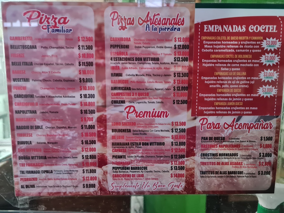 Menu Pizzería Don Vittorio-1