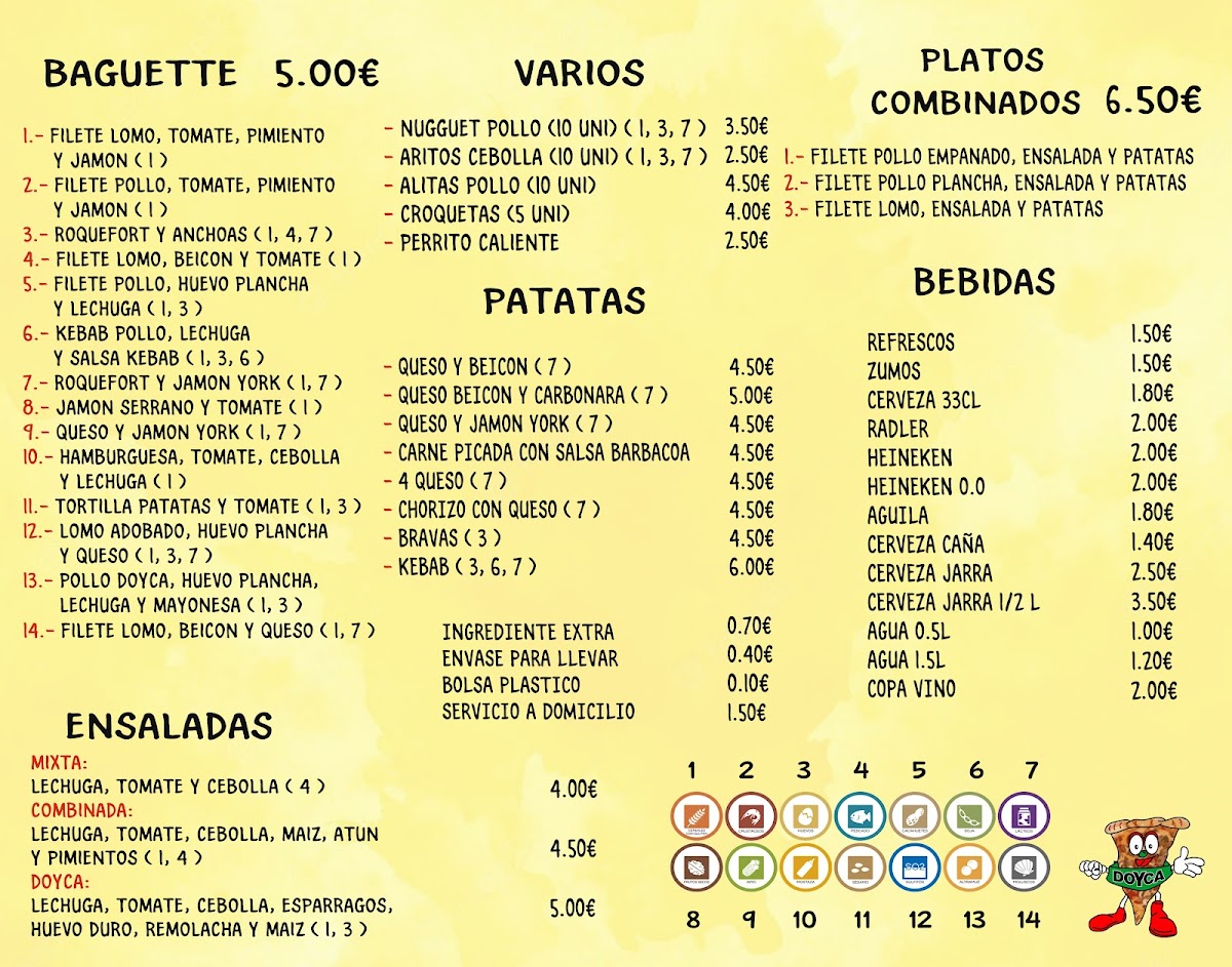 Menu Pizzeria Doyca-2