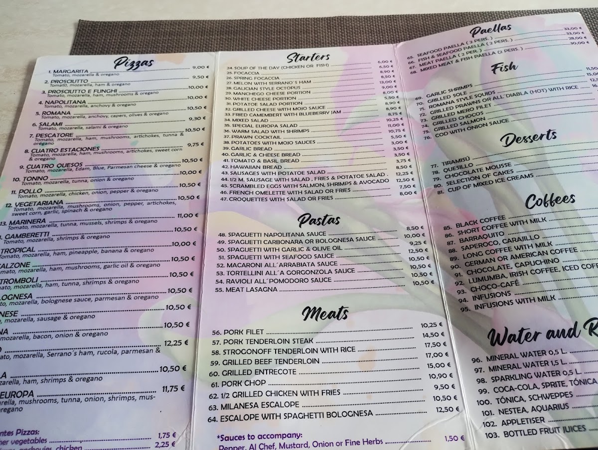 Menu Pizzeria Europa-4