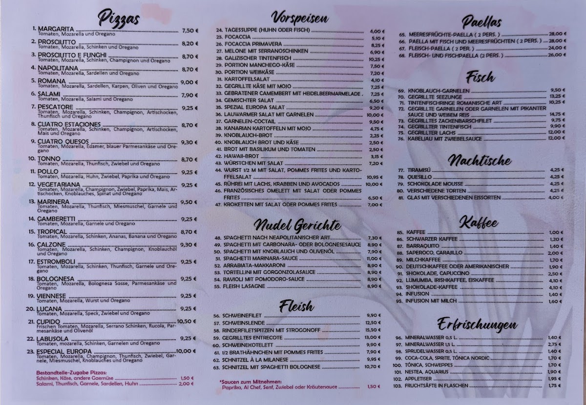 Menu Pizzeria Europa-7