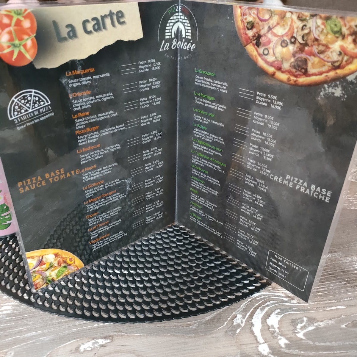 Menu Pizzeria Feu De Bois - La Boisée - Agen Sud-4