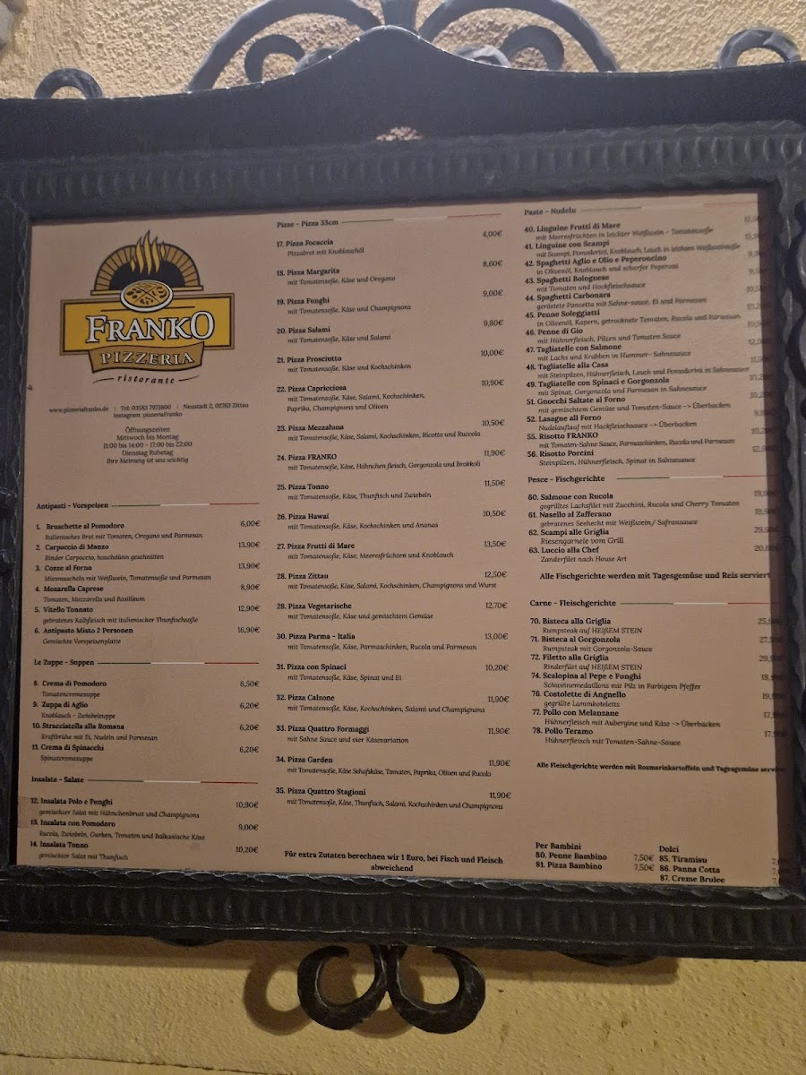 Menu Pizzeria Franko-2