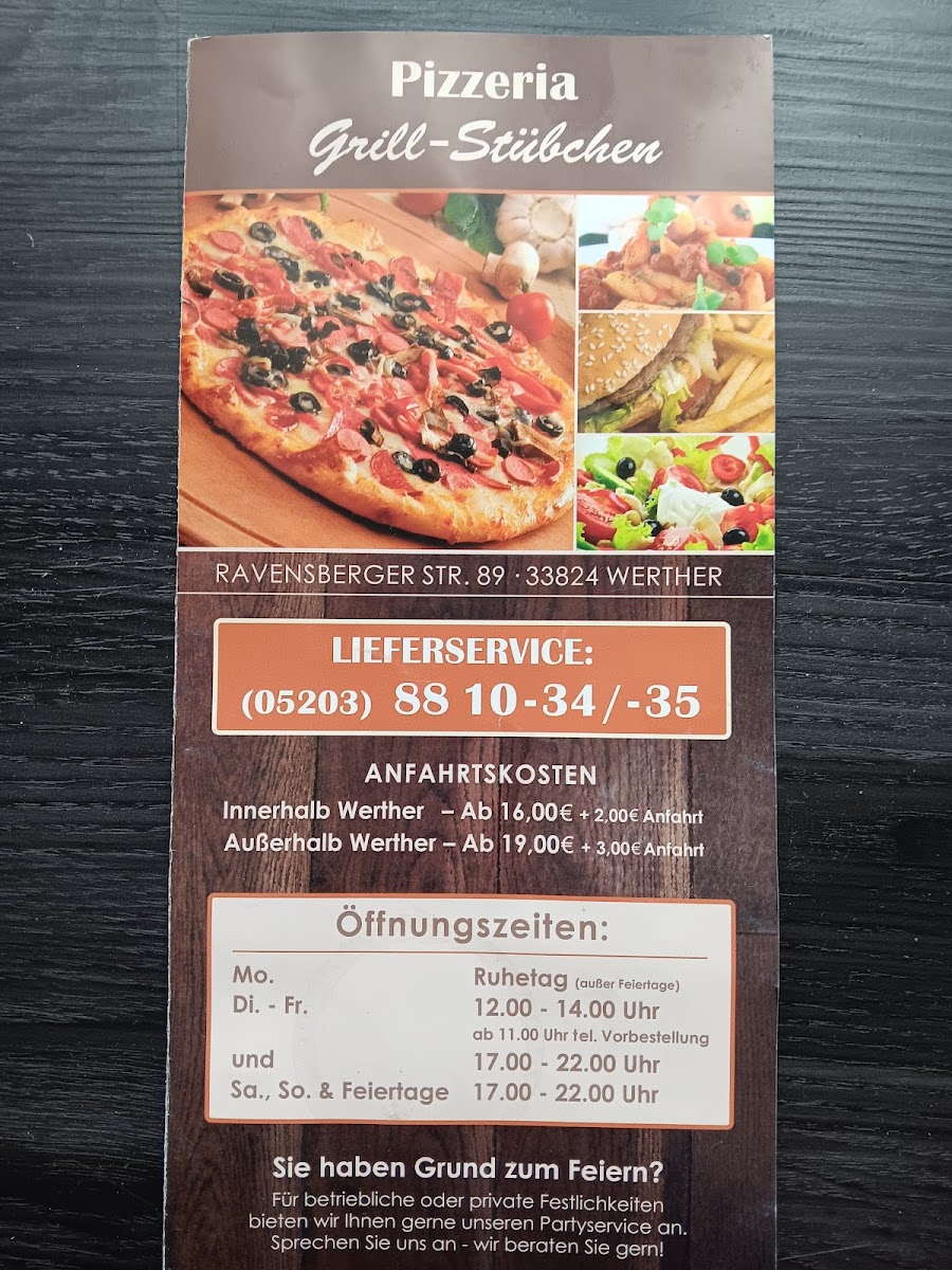 Menu Pizzeria Grillstübchen Alfano - Werther-1