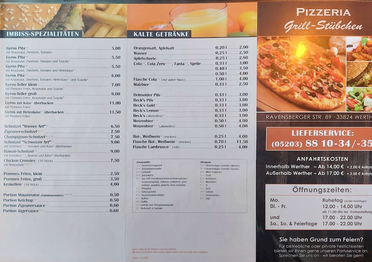 Menu Pizzeria Grillstübchen Alfano - Werther-9