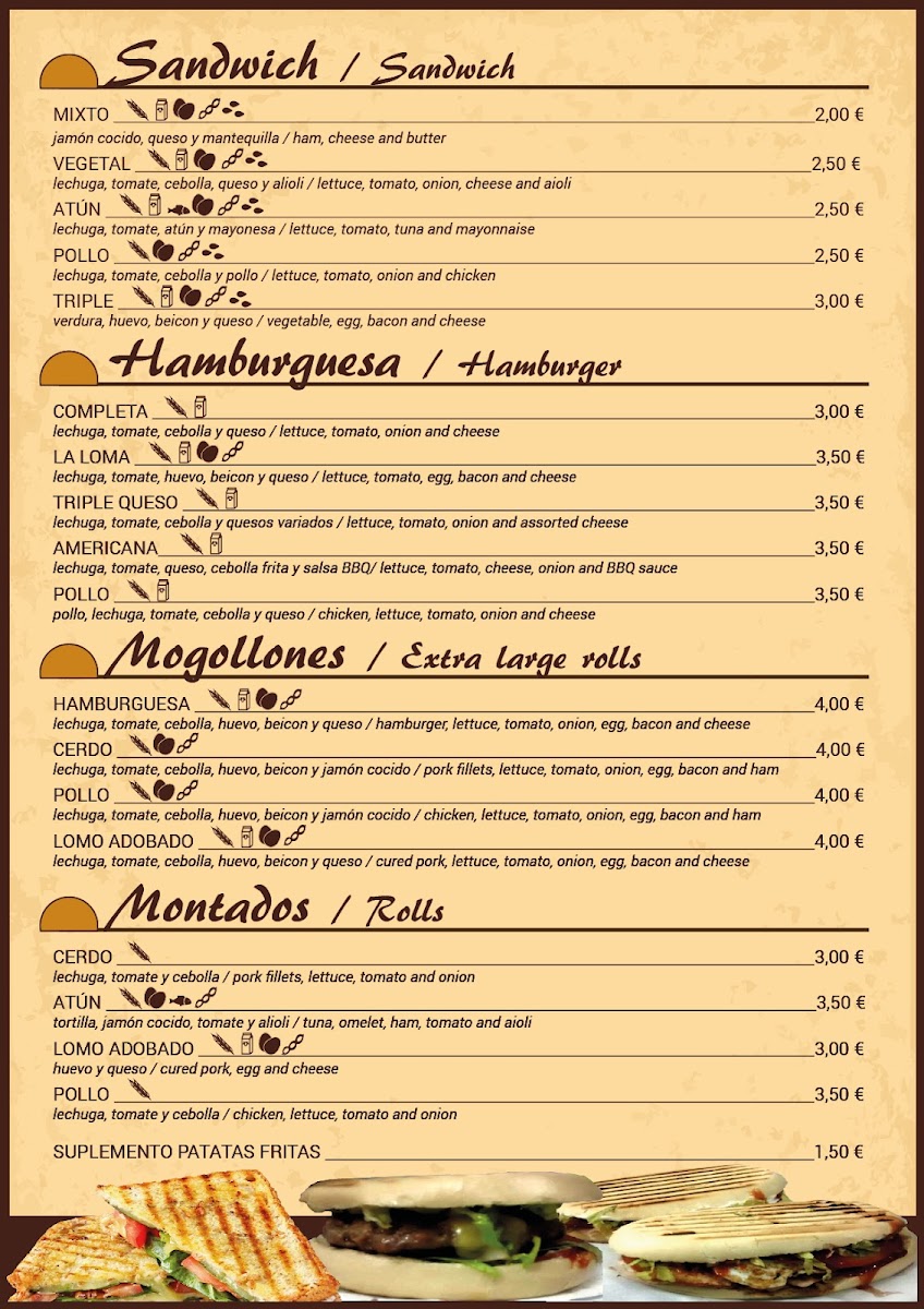 Menu Pizzeria Heladeria La Loma-1