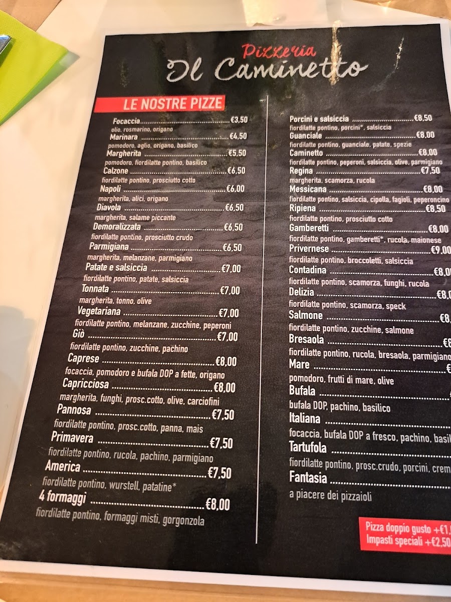 Menu Pizzeria 'il Caminetto'-2
