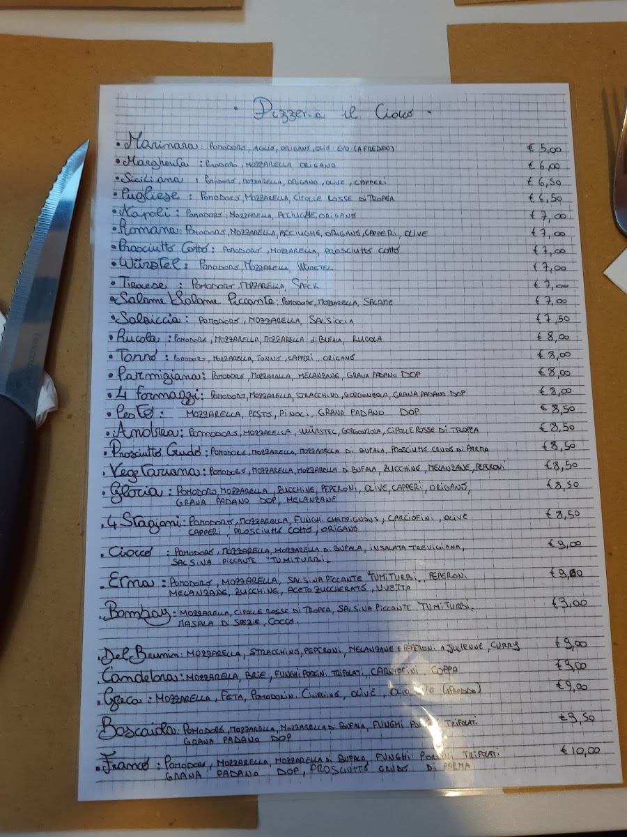 Menu Pizzeria Il Ciocco-9
