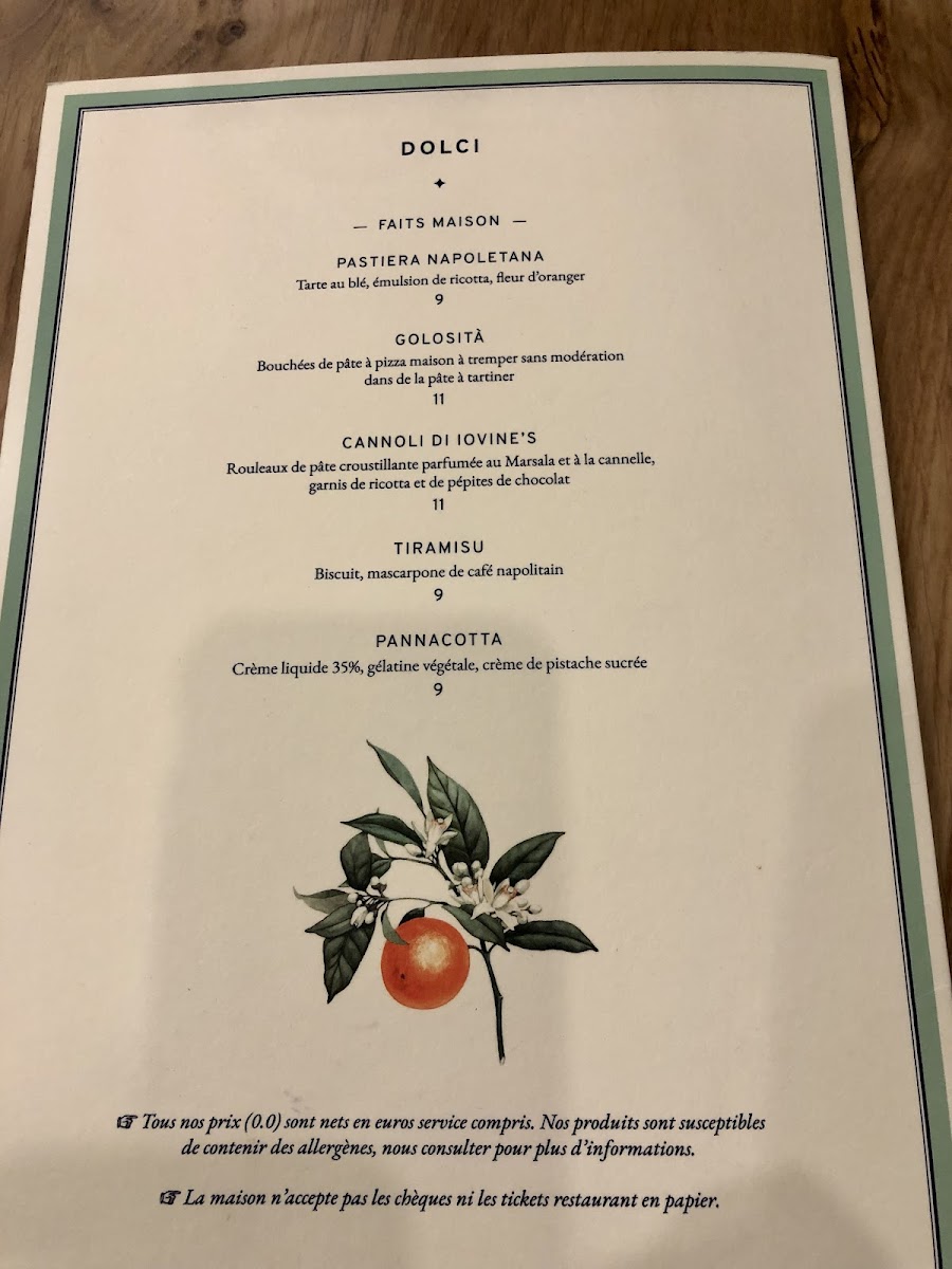 Menu Pizzeria Iovine’S Opèra-10
