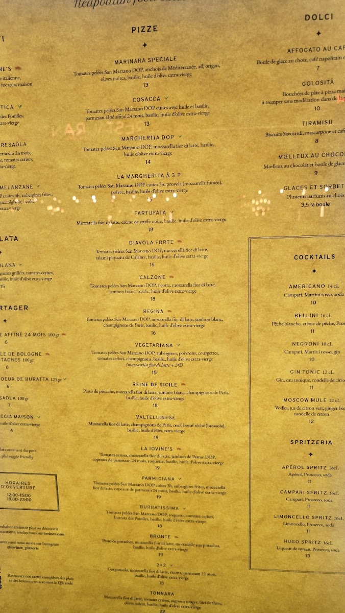 Menu Pizzeria Iovine’S Opèra-4