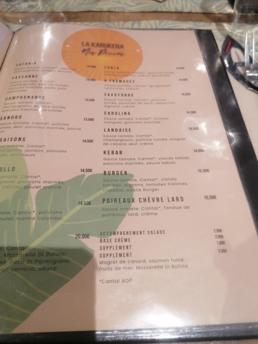 Menu Pizzeria Karukera-5