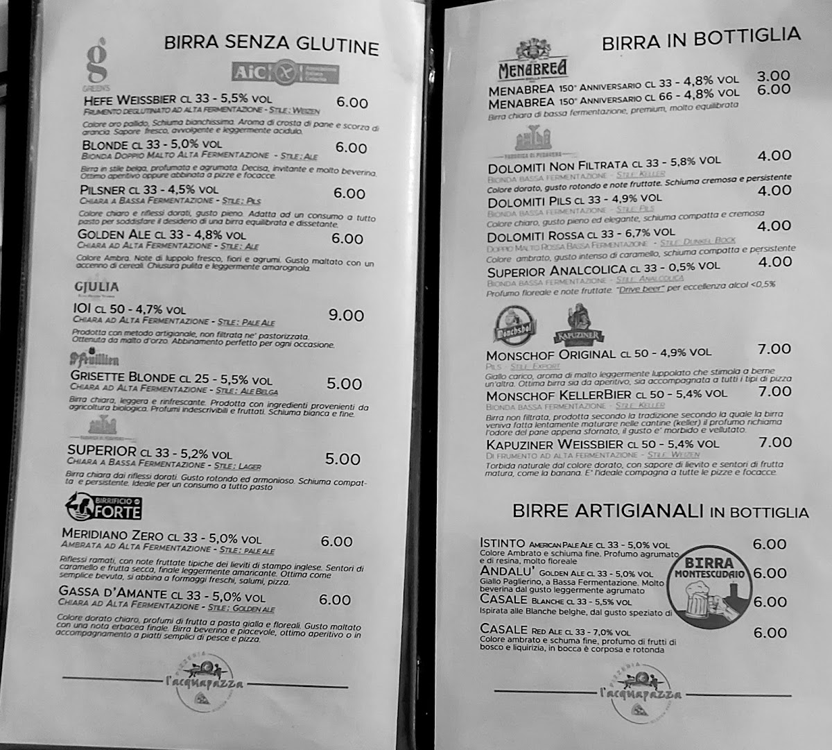 Menu Pizzeria L' Acquapazza-2