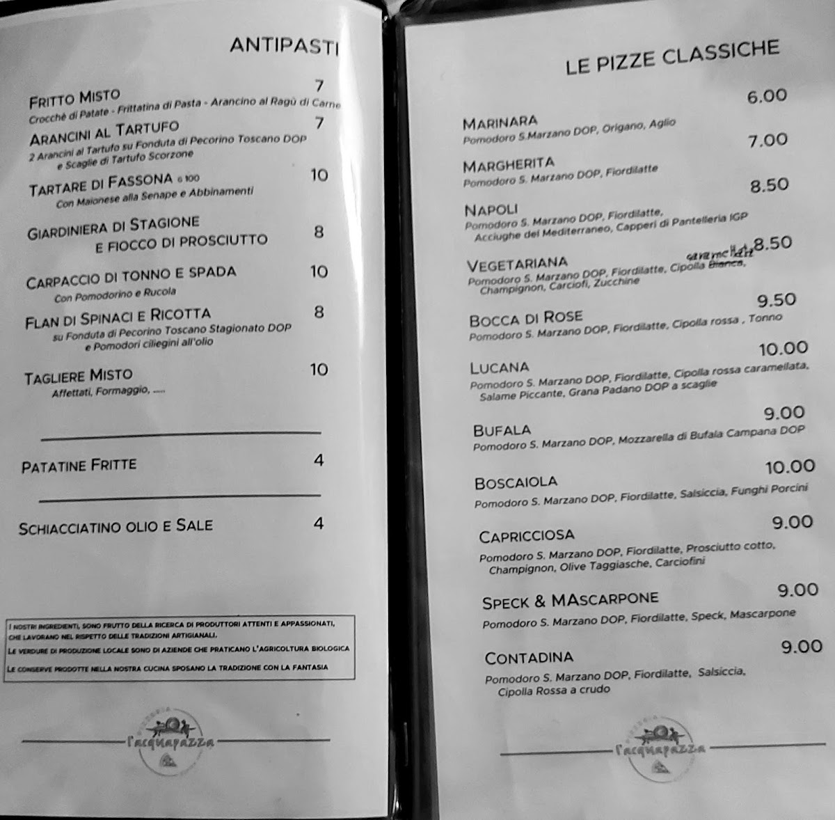 Menu Pizzeria L' Acquapazza-4