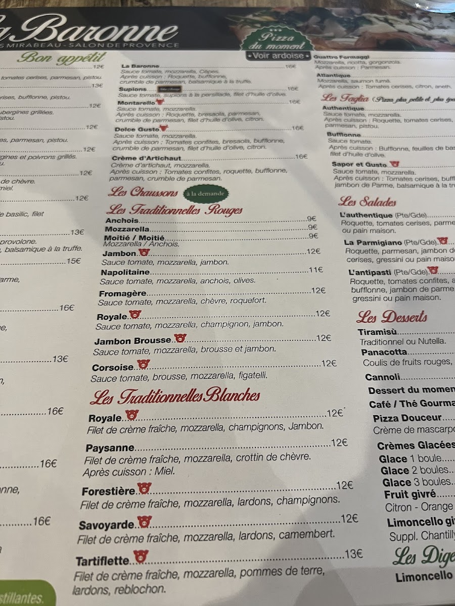 Menu Pizzeria La Baronne-6