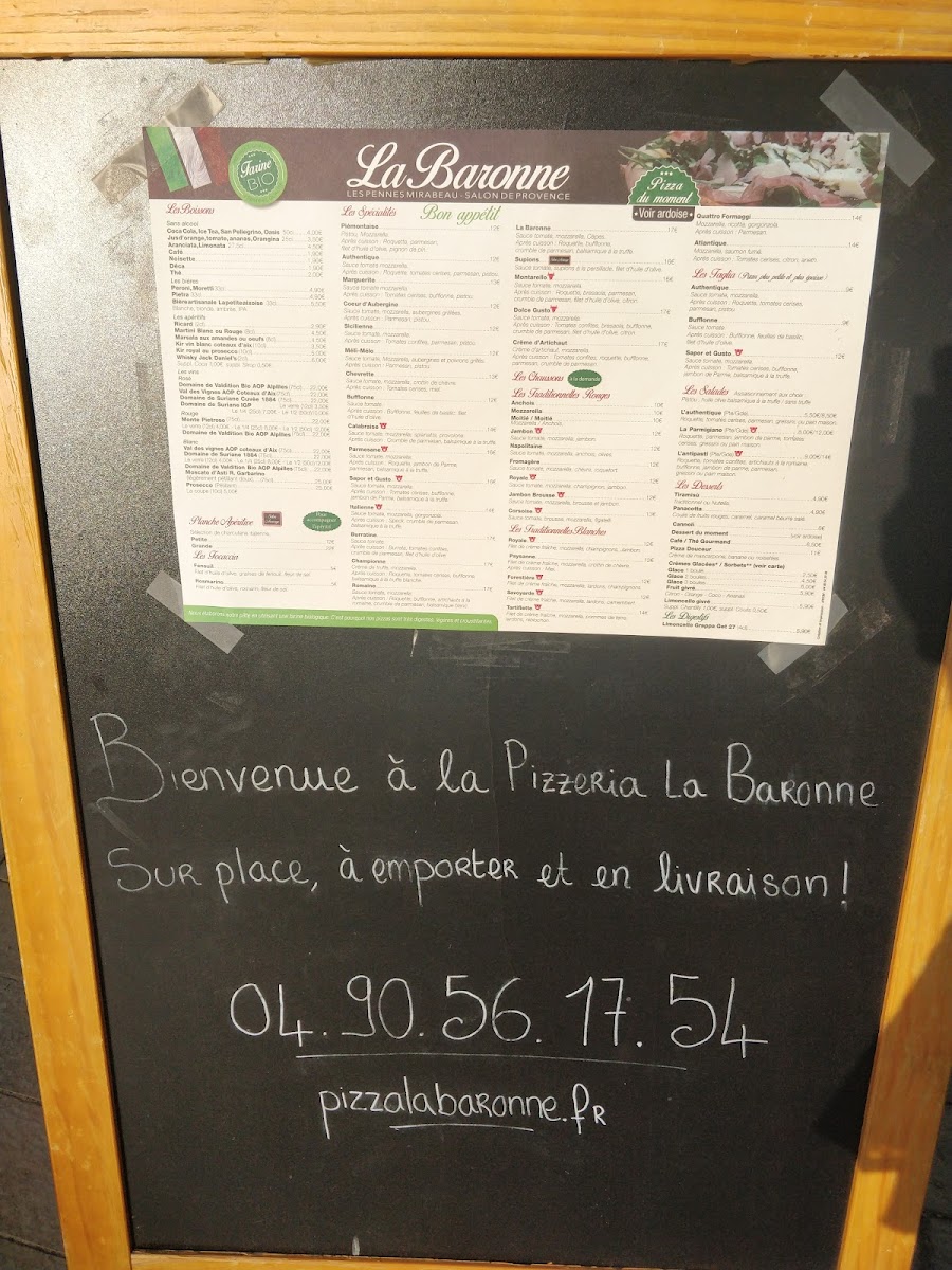Menu Pizzeria La Baronne-7