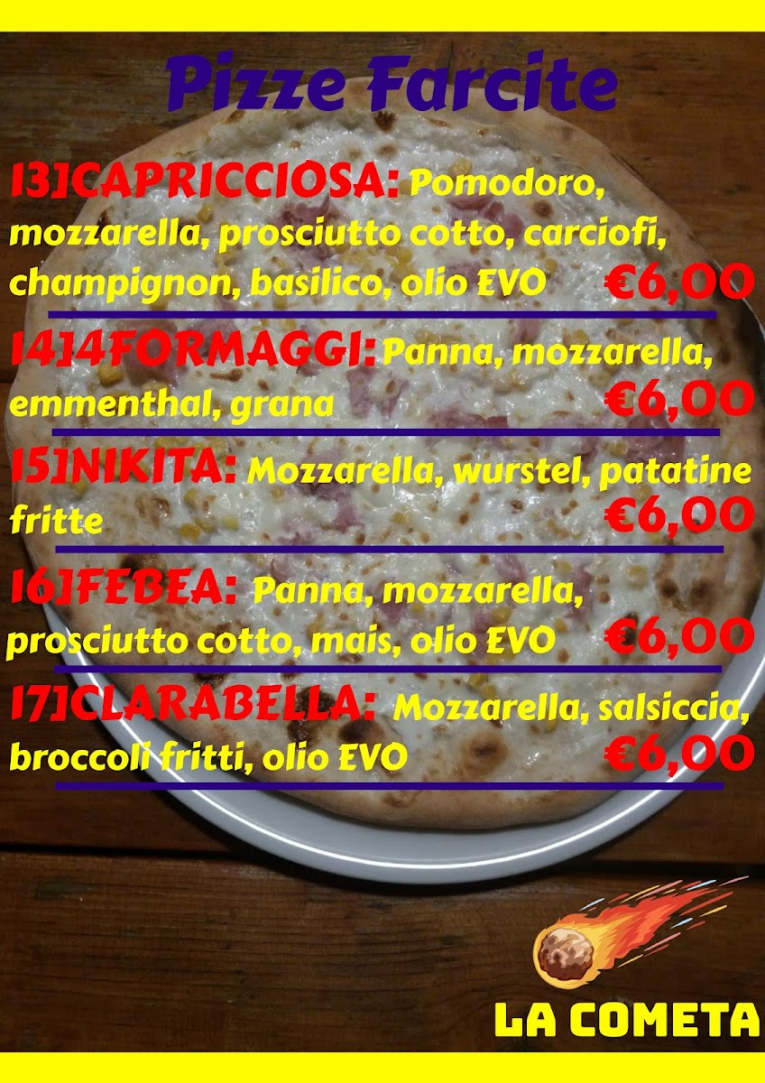 Menu Pizzeria La Cometa-10