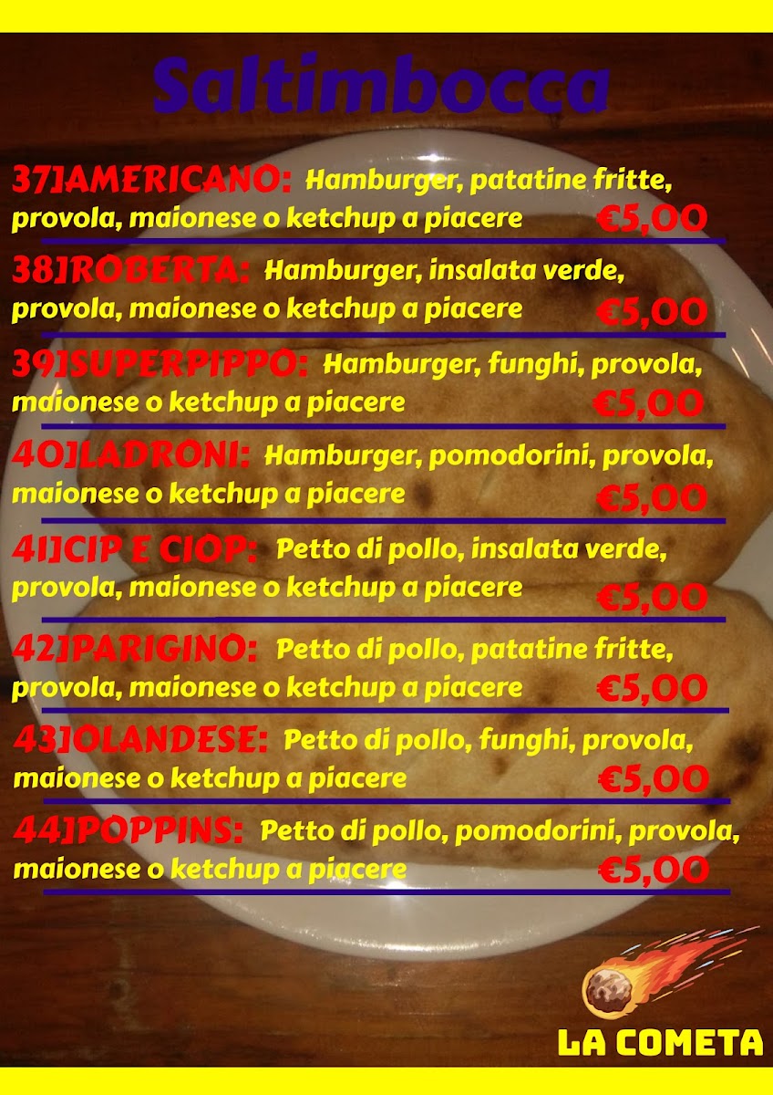 Menu Pizzeria La Cometa-2