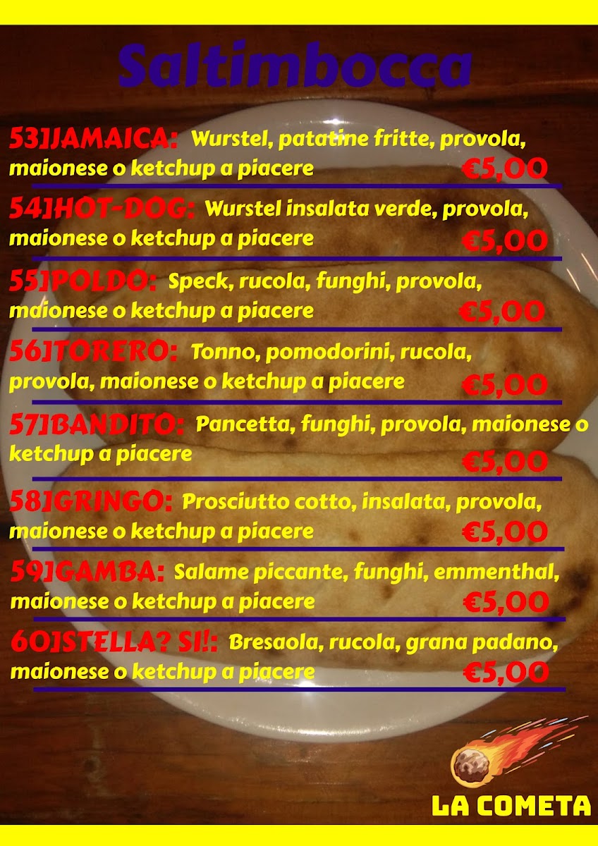 Menu Pizzeria La Cometa-4